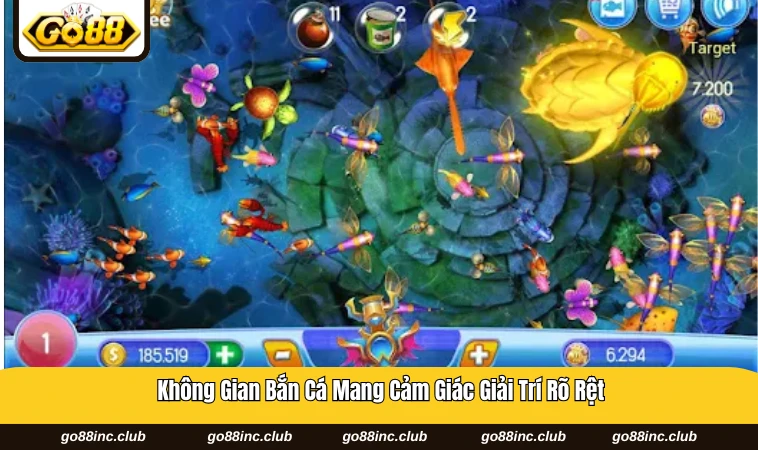 Không gian đại dương sinh động trong phòng bắn cá