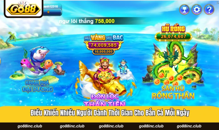 Đại dương và các mục tiêu xuất hiện liên tục trong game
